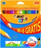 KREDKI OŁÓWKOWE 24 KOLORY BIC EVOLUTION