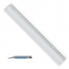 LINIJKA PRZEŹROCZYSTA 30cm LENIAR