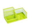 PRZYBORNIK NA BIURKO D.RECT SIATKA 205x103x98 mm ZIELONY-LIMONKA