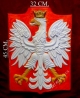 PŁASKORZEŹBA GODŁO POLSKI 45cmx32cm GIPS RĘCZNIE MALOWANA DO ZAWIESZENIA