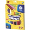 KREDKI WOSKOWE 24 KOLORY PREMIUM ARTIST COLORINO W METALOWYM PUDEŁKU