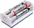 MARKER DO TABLICY SUCHOŚCIERALNEJ KOMPLET (4)+GĄBKA MAGNETYCZNA PENTEL MWL5S-4N
