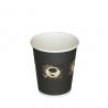 KUBEK NA GORĄCE NAPOJE PAPIEROWY 250ml BRĄZOWY COFFE (100)