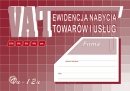 DRUK EWIDENCJA NABYCIA TOWARÓW I USŁUG A5 VU-12 M&P