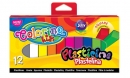 PLASTELINA 12 KOLORÓW KWADRATOWA COLORINO