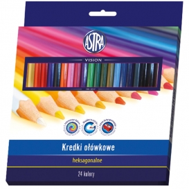 KREDKI OŁÓWKOWE DWUSTRONNE 24 KREDKI 48 KOLORÓW ASTRA VISION