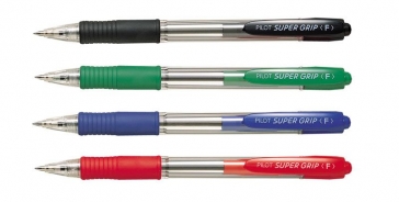 DŁUGOPIS CZARNY AUTOMATYCZNY SUPER GRIP (F) BPGP-10R-F-B PILOT