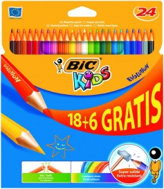 KREDKI OŁÓWKOWE 24 KOLORY BIC EVOLUTION