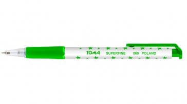 DŁUGOPIS ZIELONY AUTOMATYCZNY SUPERFINE TO-069 TOMA