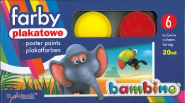 FARBY PLAKATOWE 6 KOLORÓW BAMBINO