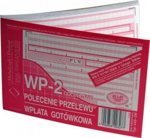 DRUK POLECENIE PRZELEWU WPŁATA GOTÓWKOWA 2 ODCINKI 449-5 M&P