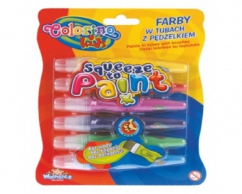 FARBY W TUBCE Z PĘDZLEM KIDS T15776