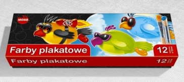 FARBY PLAKATOWE 12 KOLORÓW MONA 20ml