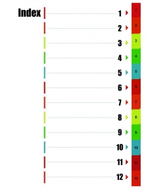 PRZEKŁADKA NUMERYCZNA 1-12 KARTONOWA KOLOR 009129