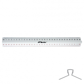 LINIJKA ALUMINIOWA 30cm LENIAR