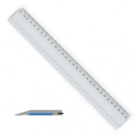 LINIJKA PRZEŹROCZYSTA 30cm LENIAR