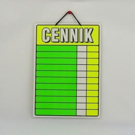 CENNIK A4 LAMINOWANY