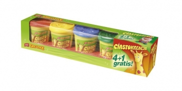MASA PLASTYCZNA CIASTOLINA KUBKI 5 KOLORÓW EASY