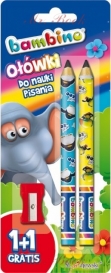 OŁÓWKI DO NAUKI PISANIA+TEMPERÓWKA BAMBINO