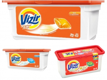KAPSUŁKI DO PRANIA VIZIR ŻEL CAPS 32 KAPSUŁKI