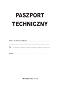 DRUK PASZPORT TECHNICZNY A5