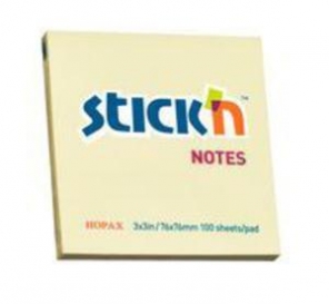 NOTES SAMOPRZYLEPNY 75x75X400 KOLOR ŻÓŁTY PASTEL STICK'N