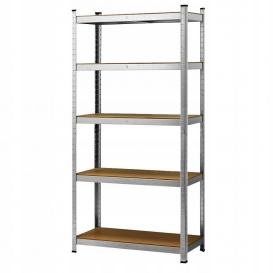 REGAŁ MAGAZYNOWY METALOWY 5 PÓŁEK MDF 175 kg 180x90x40cm