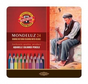 KREDKI AKWARELOWE 24 KOLORY MONDELUZ KOHINOOR METALOWE OPAKOWANIE 3724