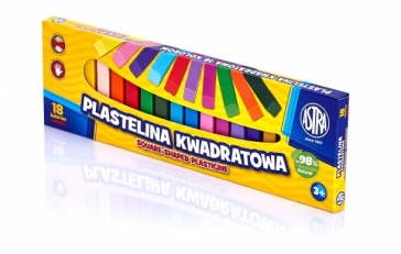 PLASTELINA ASTRA KWADRATOWA 18 KOLORÓW