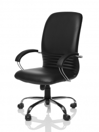 FOTEL MIRAGE STEEL CZARNY SP-A SKÓRA
