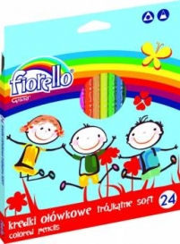 KREDKI TRÓJKĄTNE 24 KOLORY FIRELLO GRAND SUPER SOFT