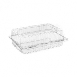 POJEMNIK PLASTIKOWY JEDNORAZOWY ZAMYKANY 230x165x90 SL80 (50)
