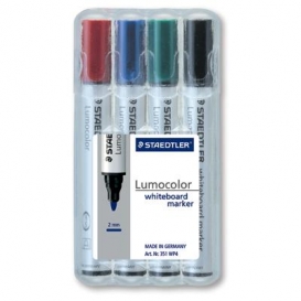 MARKER DO TABLICY SUCHOŚCIERALNEJ STAEDTLER 351 KOMPLET 4 KOLORÓW