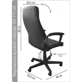 FOTEL BIUROWY CRETE OFFICE PRODUCTS CZARNY 23023311-05
