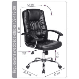 FOTEL BIUROWY CYPRUS OFFICE PRODUCTS CZARNY 23023361-05