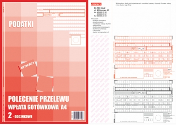 DRUK POLECENIE PRZELEWU PODATKI 2 ODCINKOWE DO NADRUKU EMEKO 732