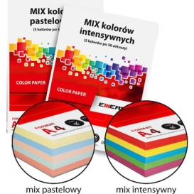 PAPIER A4 PASTELOWY MIX KOLORÓW (250) EMERSON