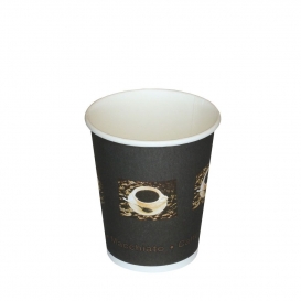 KUBEK NA GORĄCE NAPOJE PAPIEROWY 250ml BRĄZOWY COFFE (100)