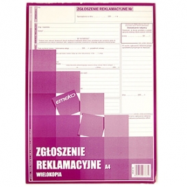 DRUK ZGŁOSZENIE REKLAMACYJNE A4 EMEKO 783