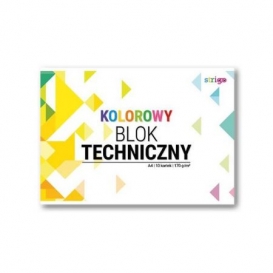 BLOK TECHNICZNY A4 STRIGO 160g KOLOR BARWIONY W MASIE 10k
