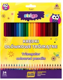 KREDKI OŁÓWKOWE 24 KOLORY STRIGO SSC115