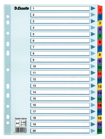 PRZEKŁADKA NUMERYCZNA 1-20 MYLAR ESSELTE 100163