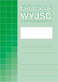 DRUK EWIDENCJA WYJŚĆ W GODZINACH SŁUŻBOWYCH A4 574-1 M&P