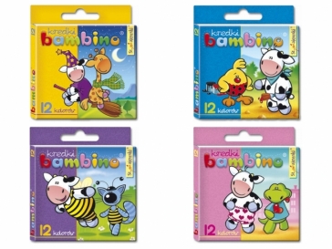 KREDKI BAMBINO 10 KOLORÓW JUMBO + TEMPERÓWKA