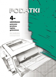 DRUK POLECENIE PRZELEWU PODATKI A4 4 ODCINKOWE DO NADRUKU F-131-2