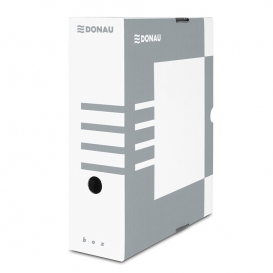 PUDŁO ARCHIWIZACYJNE 100mm SZARO-BIAŁE DONAU 7661301FSC-13