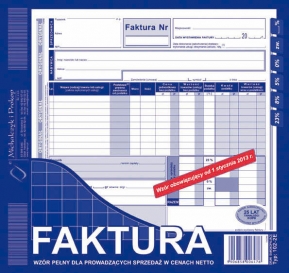 DRUK FAKTURA VAT 2/3 A4 102-2E M&P