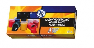 FARBY PLAKATOWE 8 KOLORÓW ASTRA